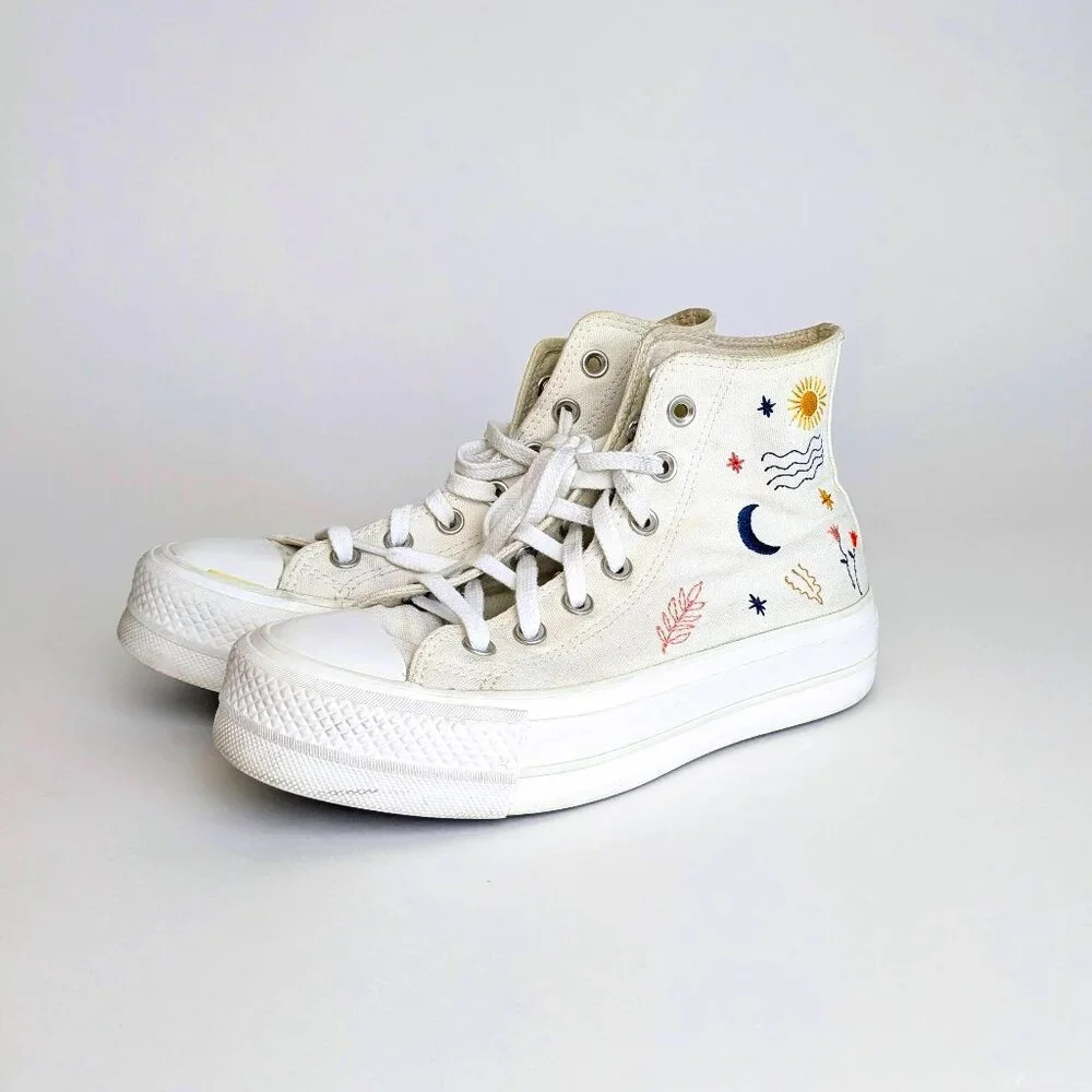 Converse Chuck Taylor All Star Lift Platform Embroidered size : 6.5 - Picture 2 of 9